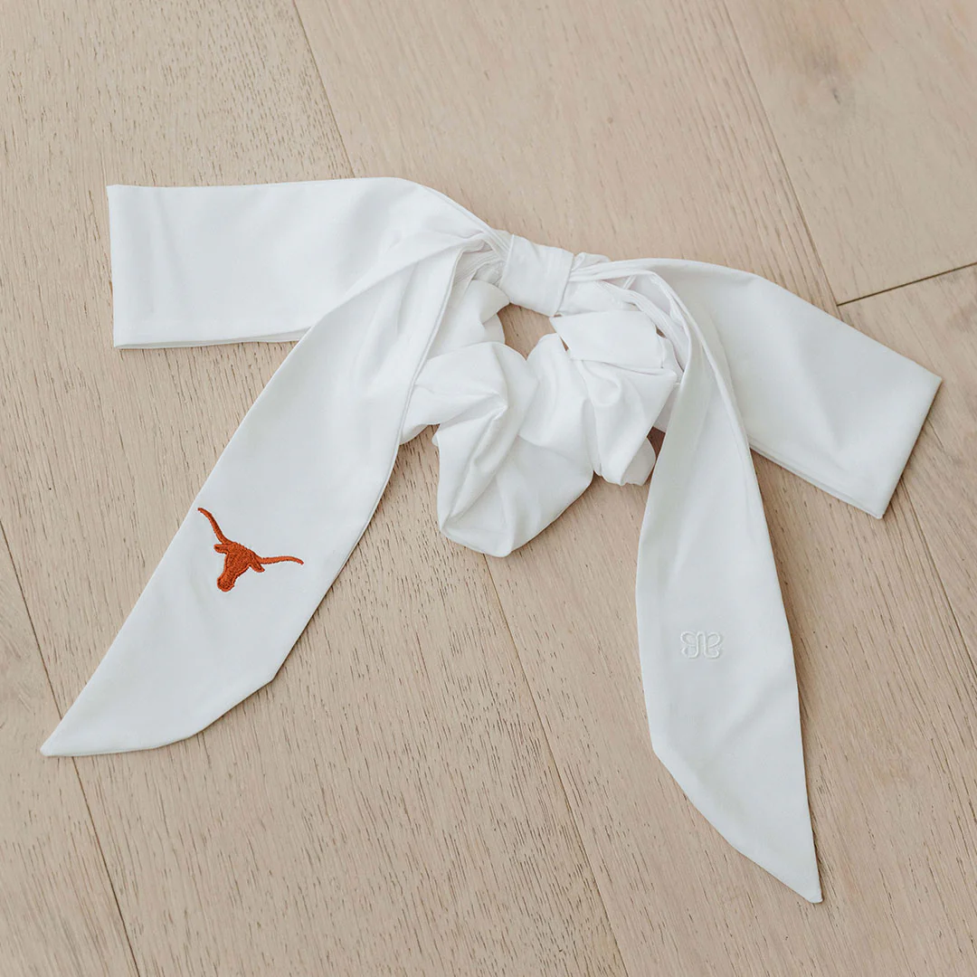 Texas Bow Scrunchie, White - Image 5
