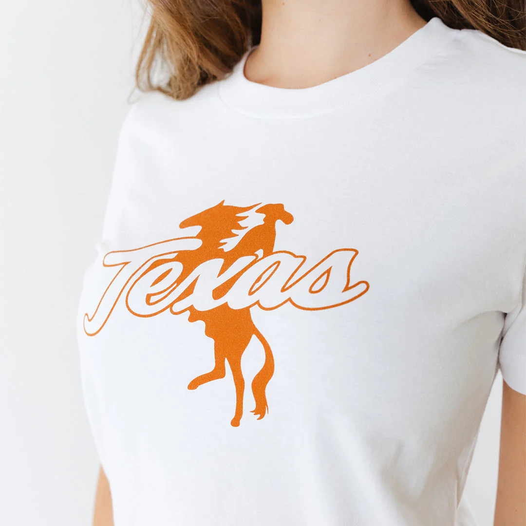 Texas Cowboy Graphic T-Shirt, White - Image 2