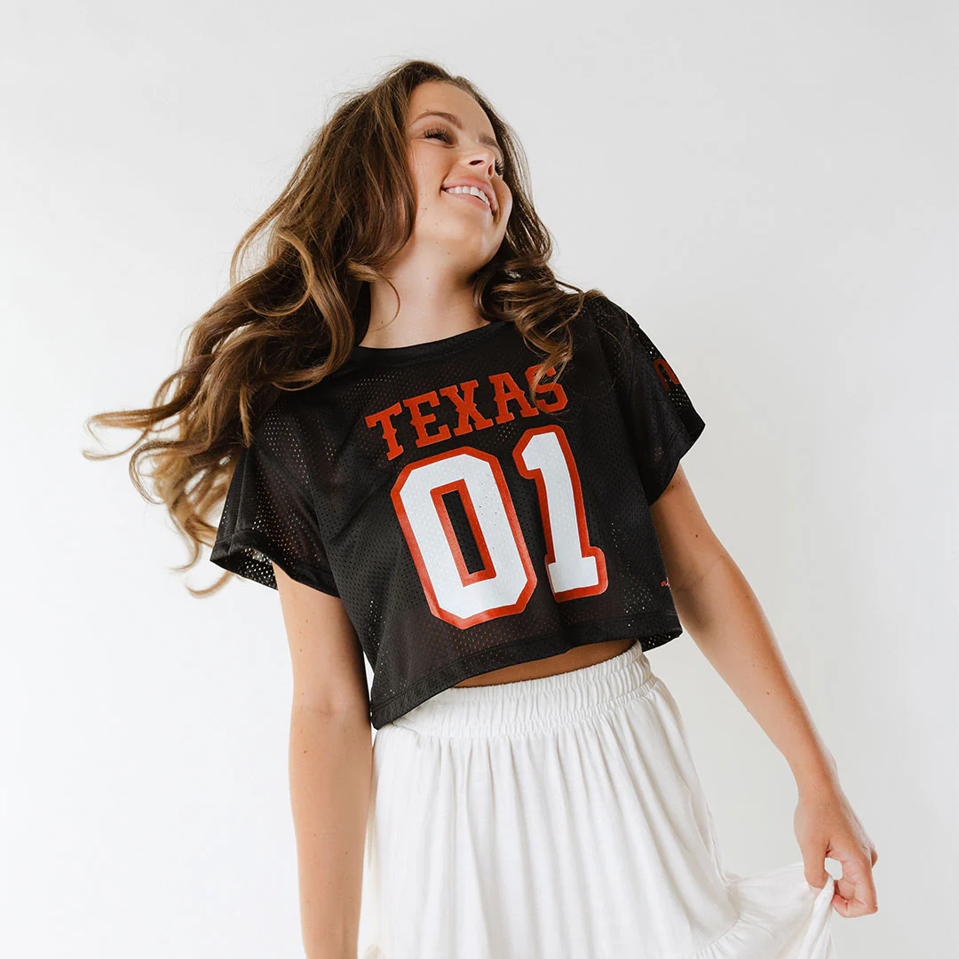 Texas Cropped Jersey, Black - Image 7