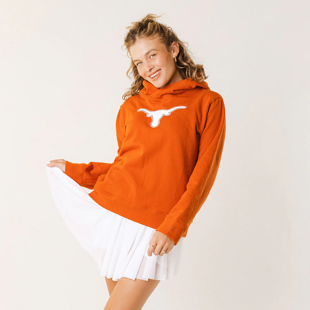 Texas Relaxed Hoodie, Burnt Orange - Image 3