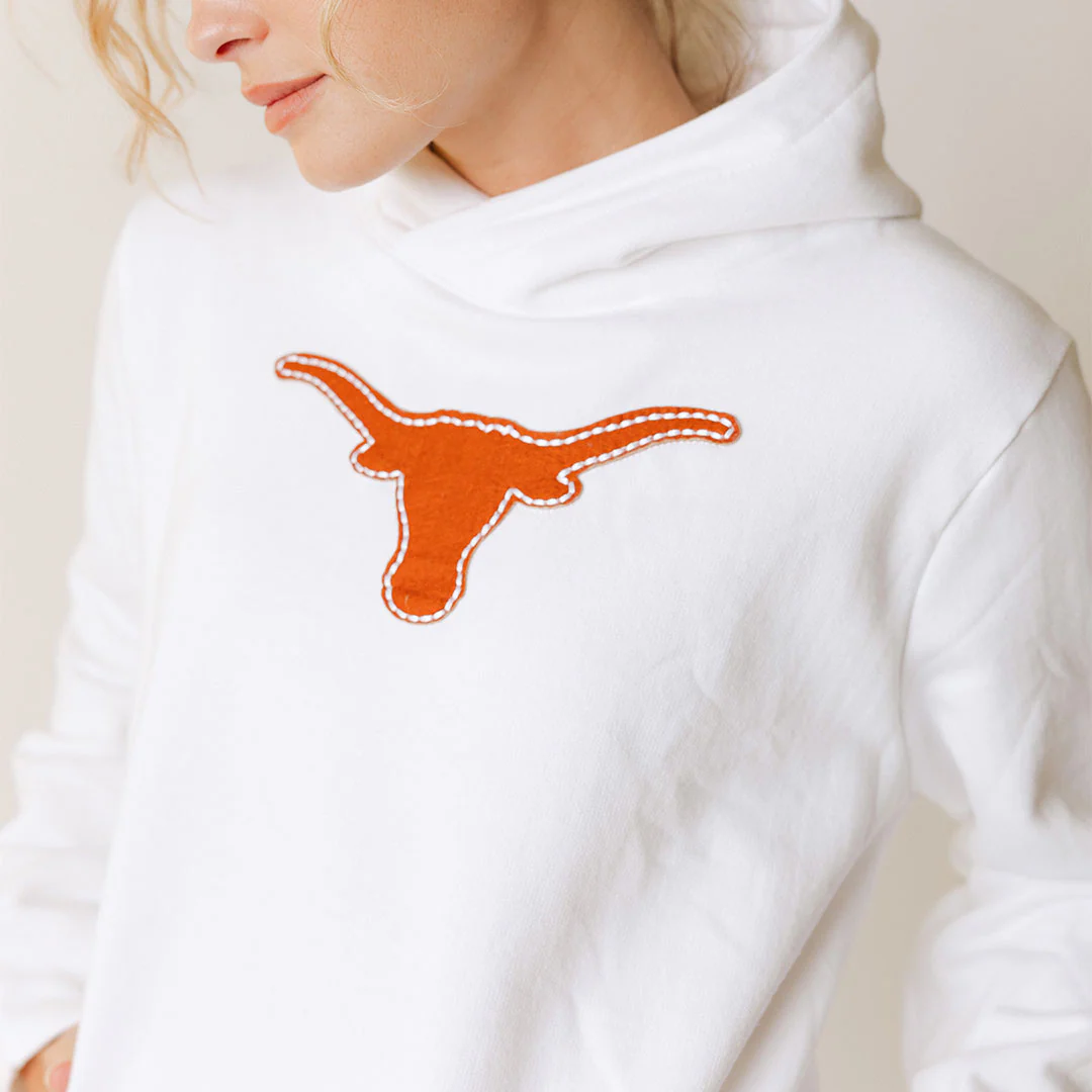 Texas Relaxed Hoodie, White - Image 3