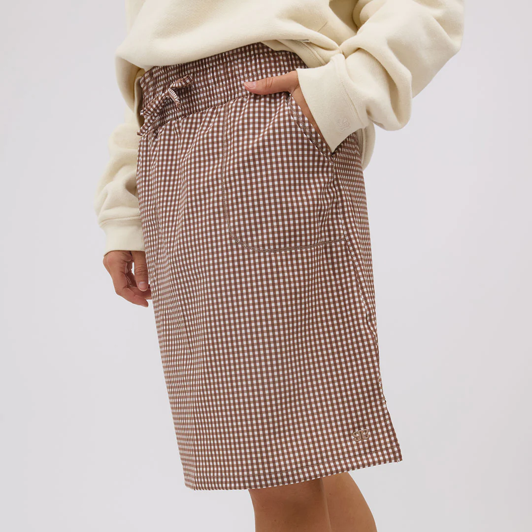 The Away Skirt, Toffee Gingham - Image 4