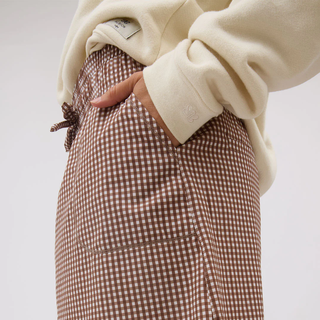 The Away Skirt, Toffee Gingham - Image 7
