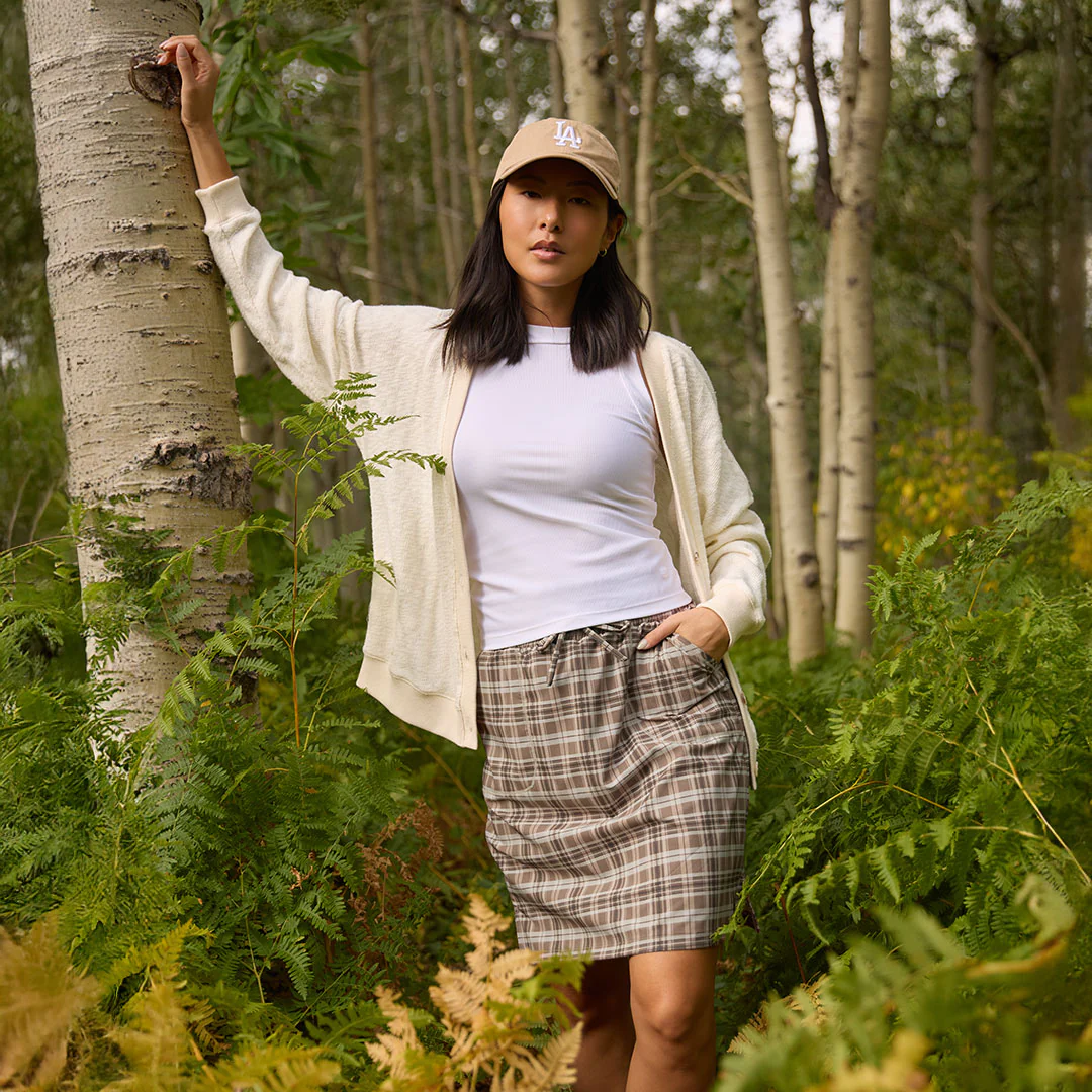 The Away Skirt, Toffee Plaid - Image 2