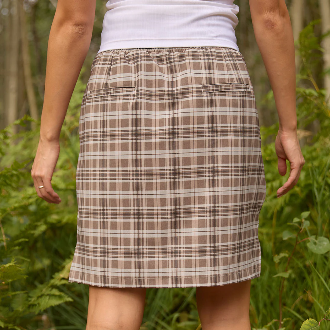 The Away Skirt, Toffee Plaid - Image 4