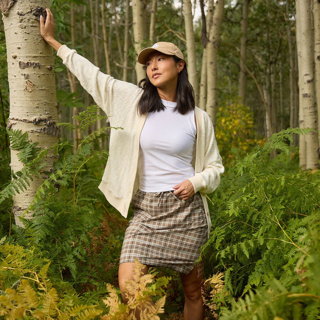 The Away Skirt, Toffee Plaid - Image 6