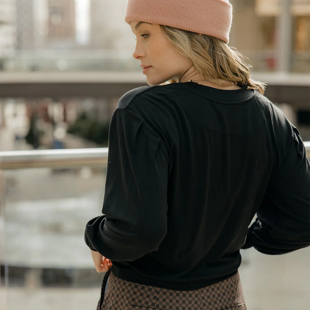 The Coco Long Sleeve, Bamboo Black - Image 3