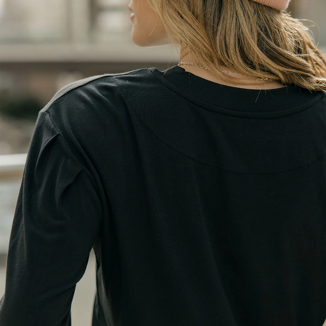 The Coco Long Sleeve, Bamboo Black - Image 6