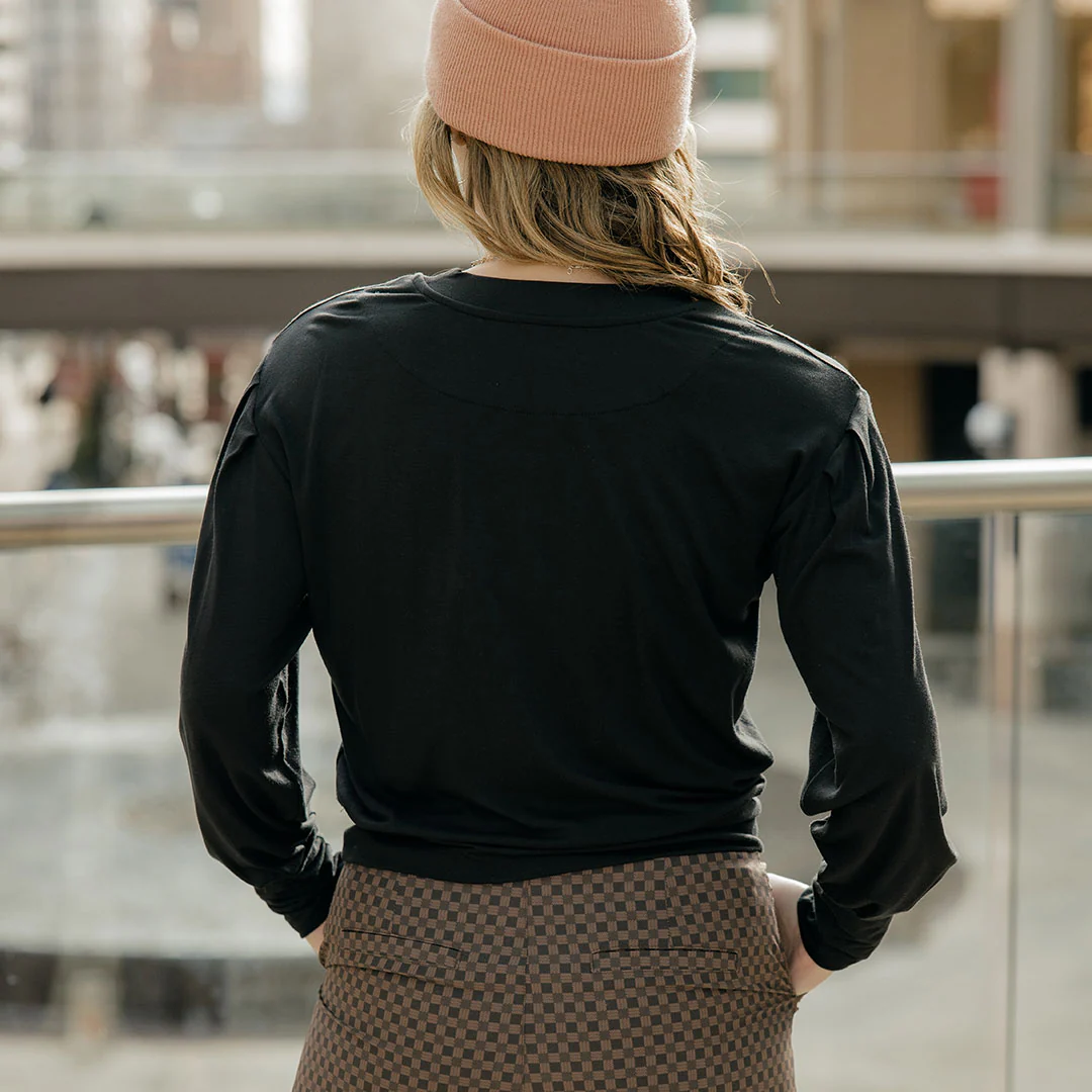 The Coco Long Sleeve, Bamboo Black - Image 7