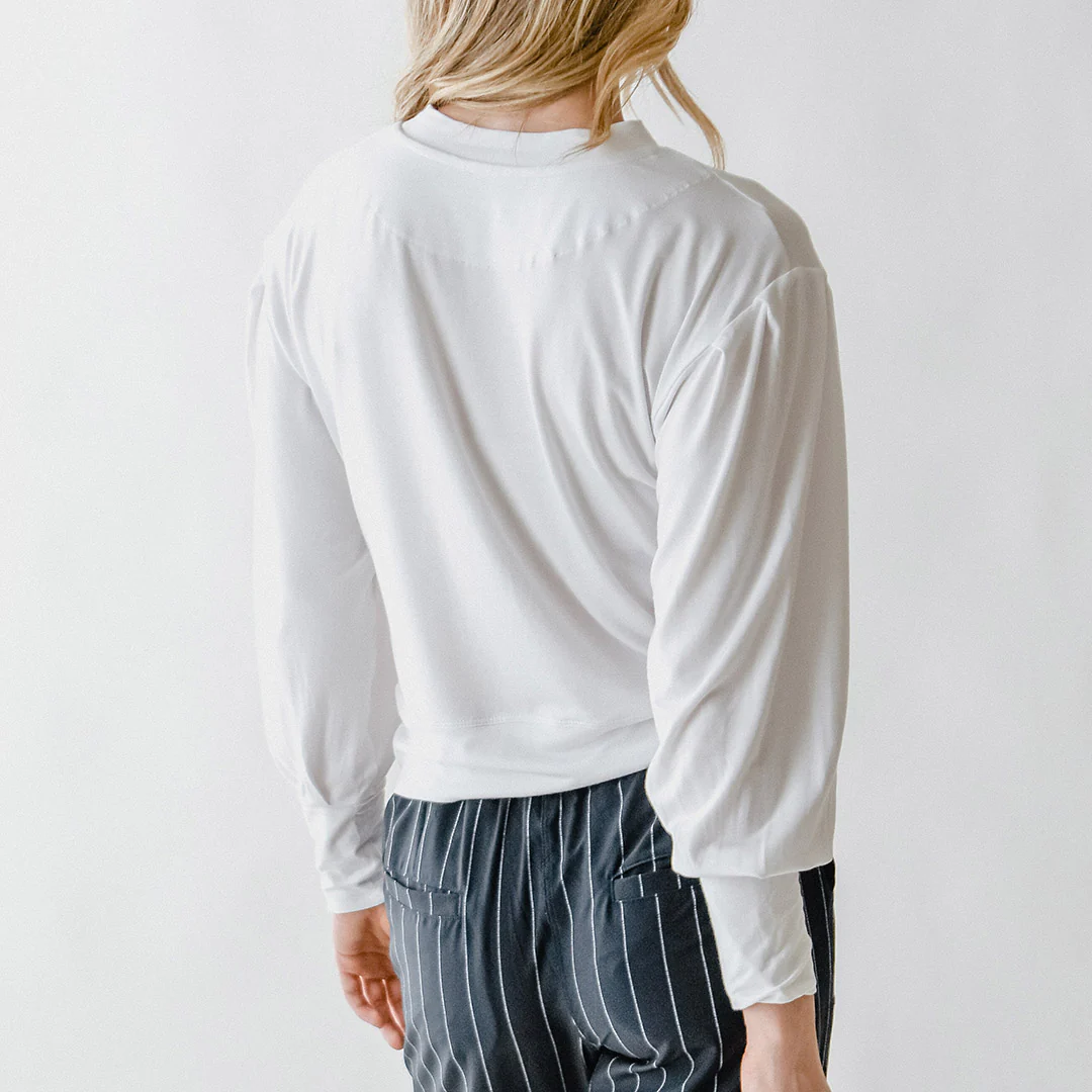 The Coco Long Sleeve, Bamboo White - Image 8