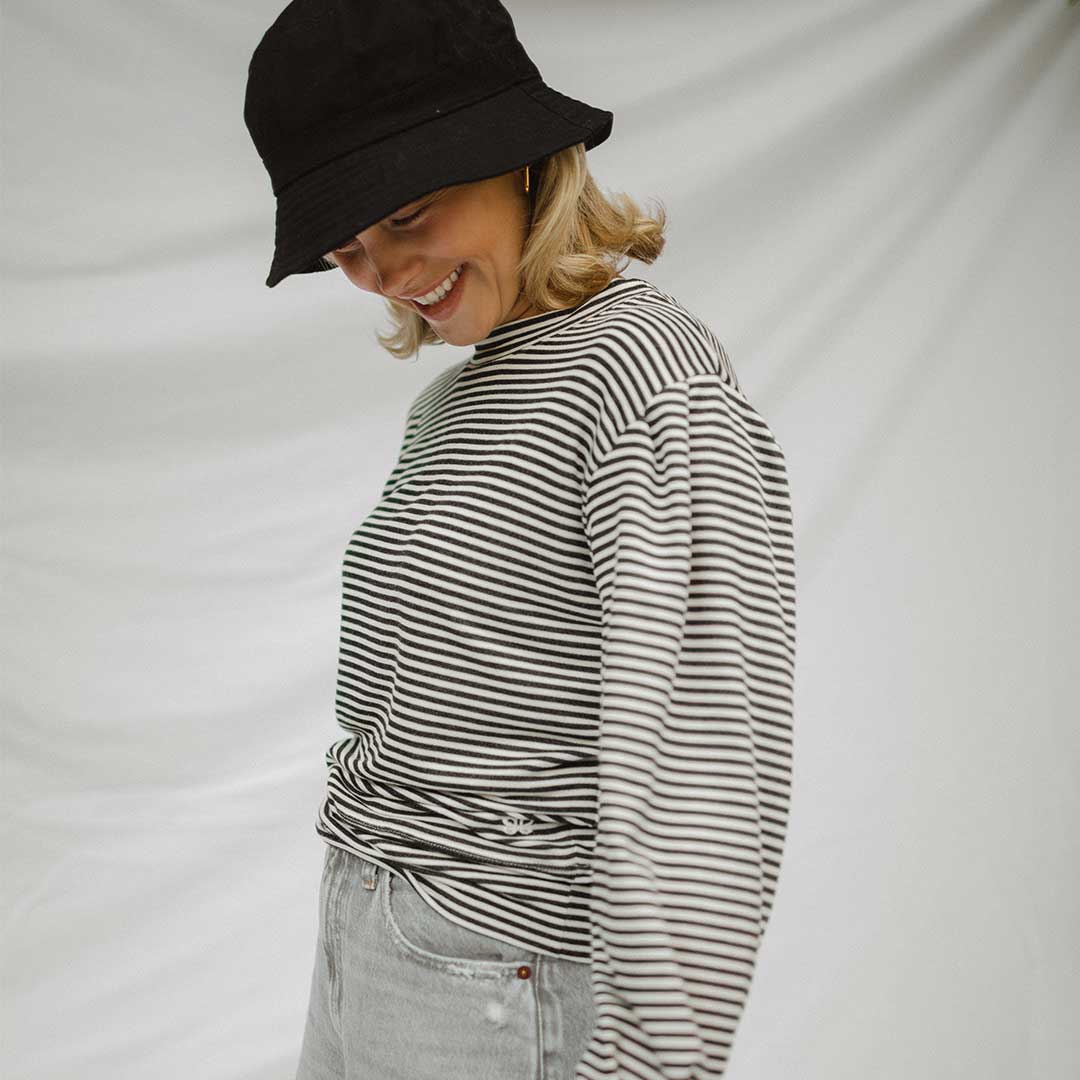 The Coco Long Sleeve, Black-White - Image 6