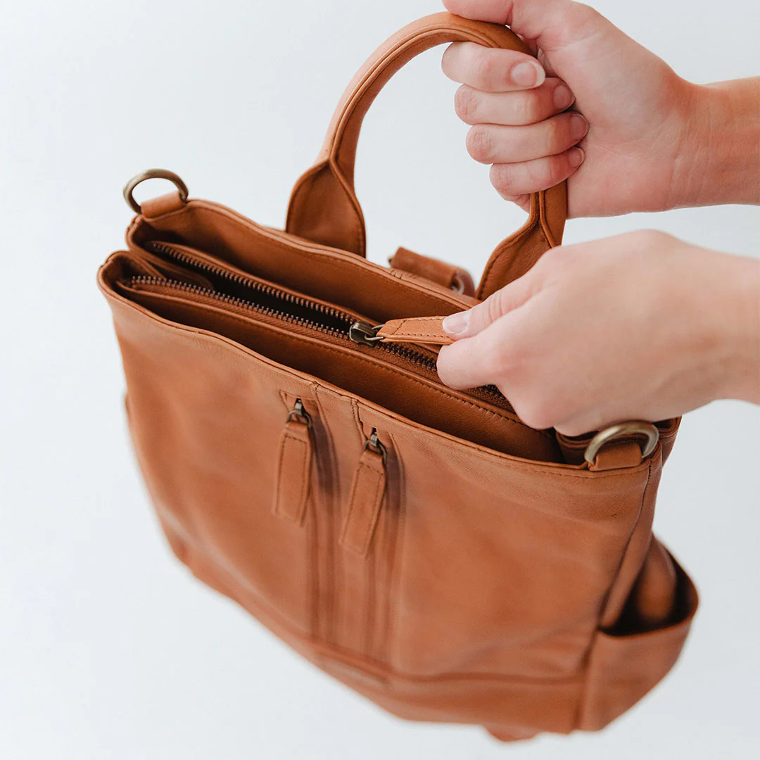 The Compass Satchel, Tan - Image 10