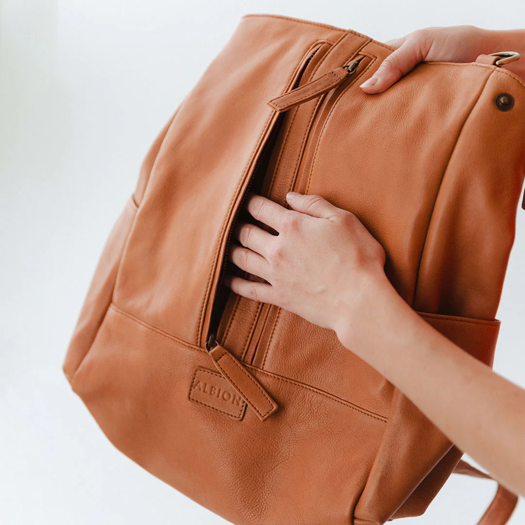 The Compass Satchel, Tan - Image 8