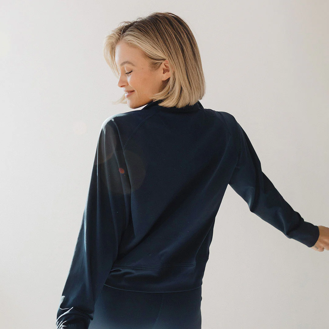 The Gotta Run 1/4 Zip, Navy - Image 3