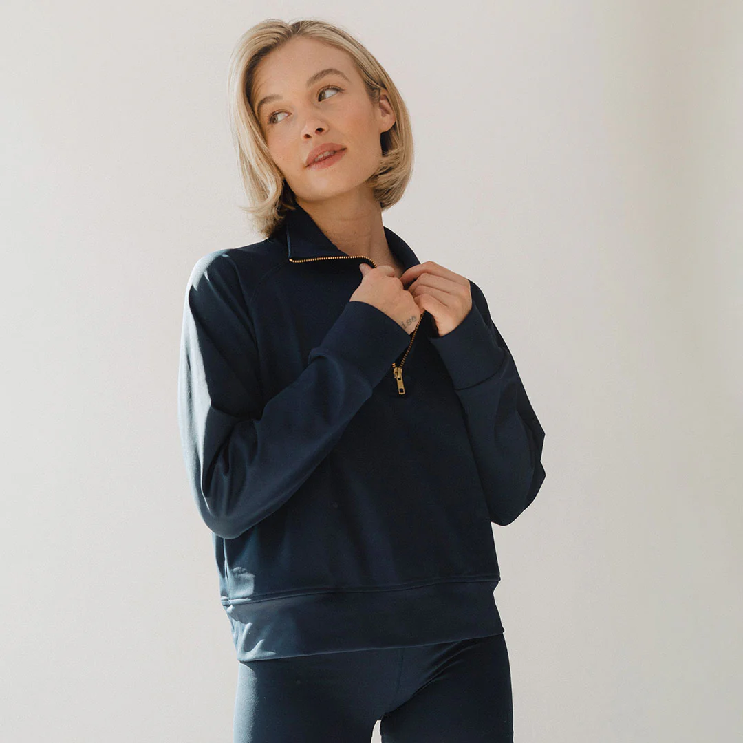 The Gotta Run 1/4 Zip, Navy - Image 5