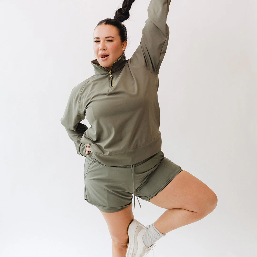 The Gotta Run 1/4 Zip, Olive - Image 10