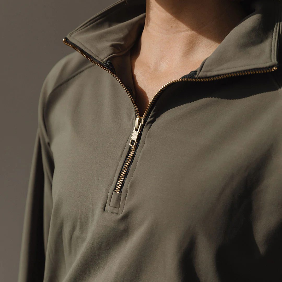 The Gotta Run 1/4 Zip, Olive - Image 6