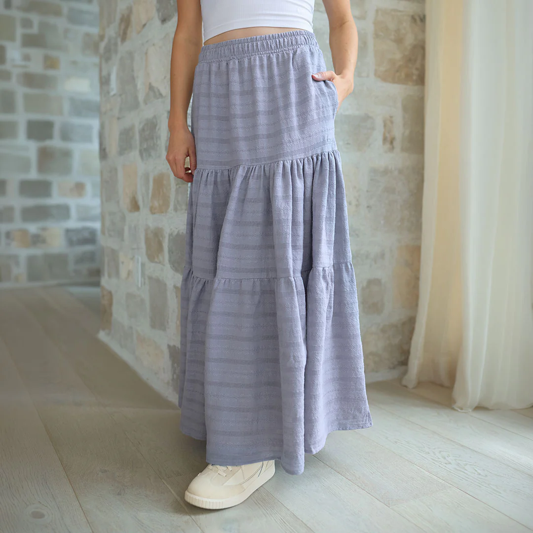 The Penny Skirt, Pebble Blue - Image 3