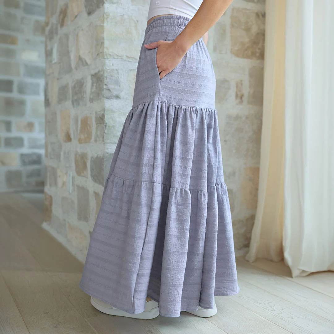 The Penny Skirt, Pebble Blue - Image 4