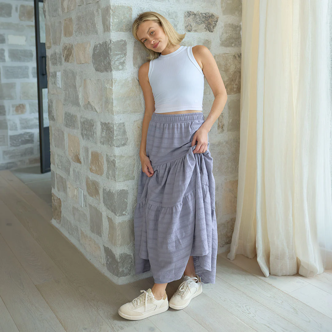 The Penny Skirt, Pebble Blue - Image 7