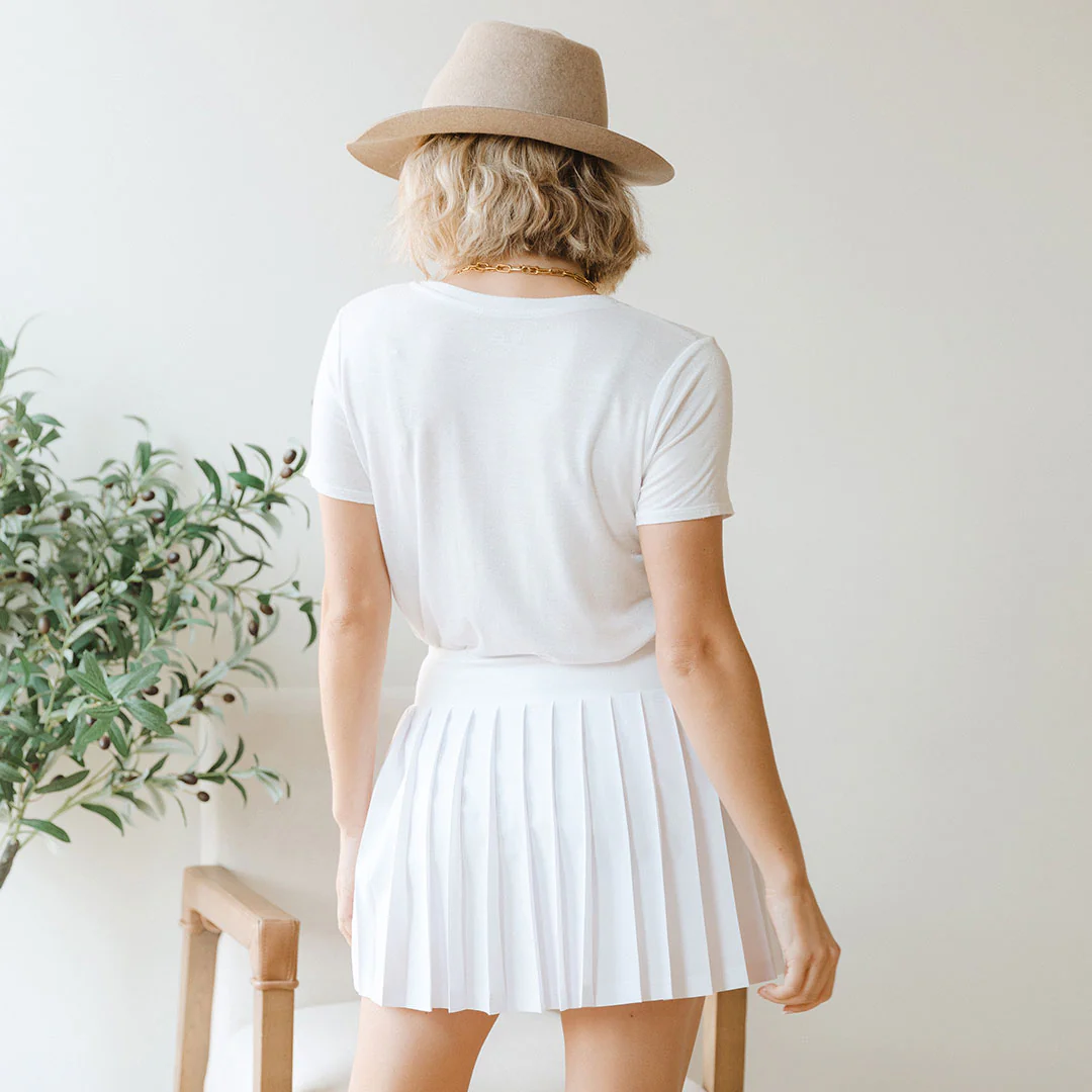 Tie Breaker, White Tennis Skirt - Image 3
