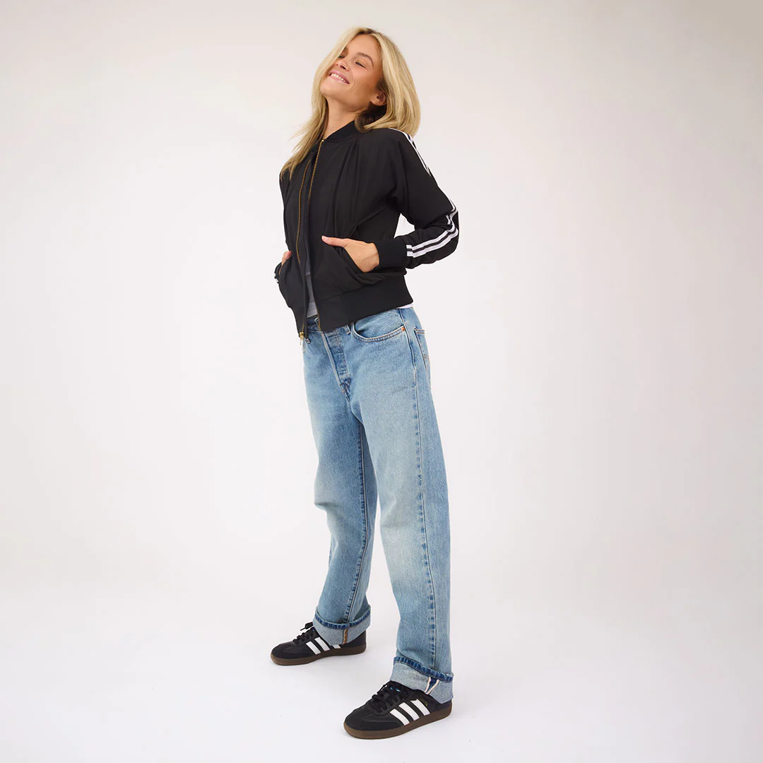 Track Bomber, Black and White Stripe - Image 5
