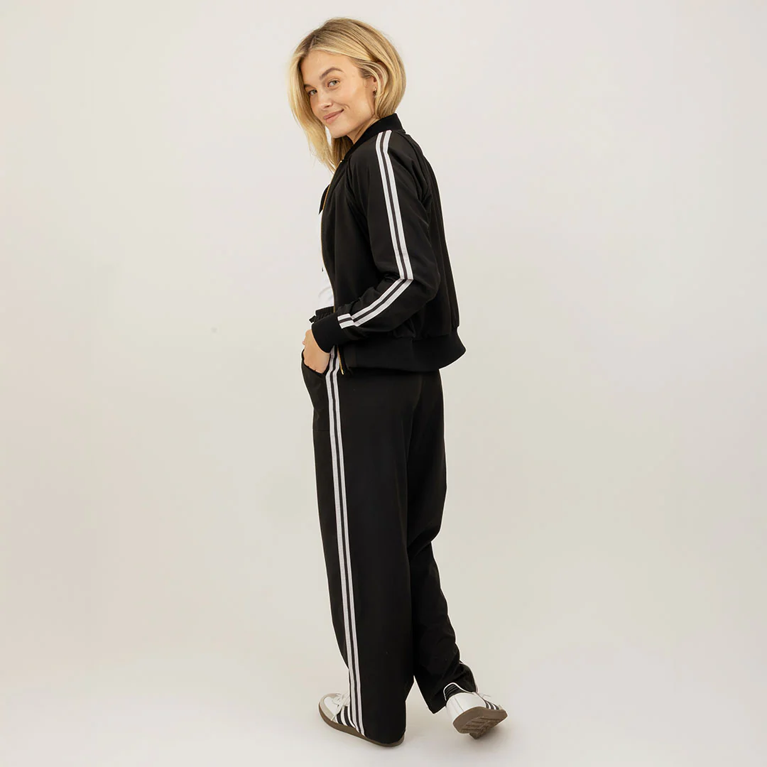 Track Bomber, Black and White Stripe - Image 8