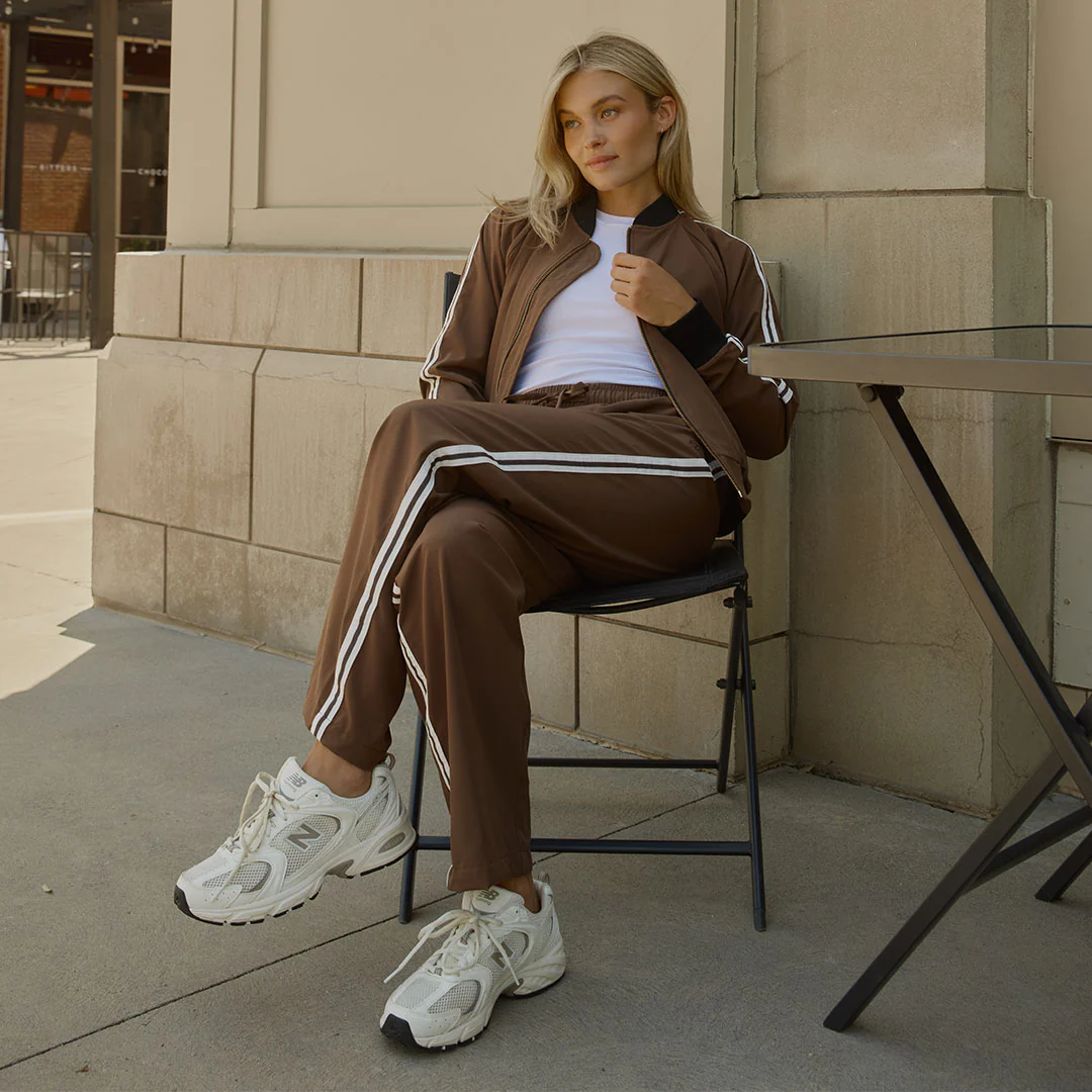 Track Bomber, Coffee and Sugar Stripe - Image 8