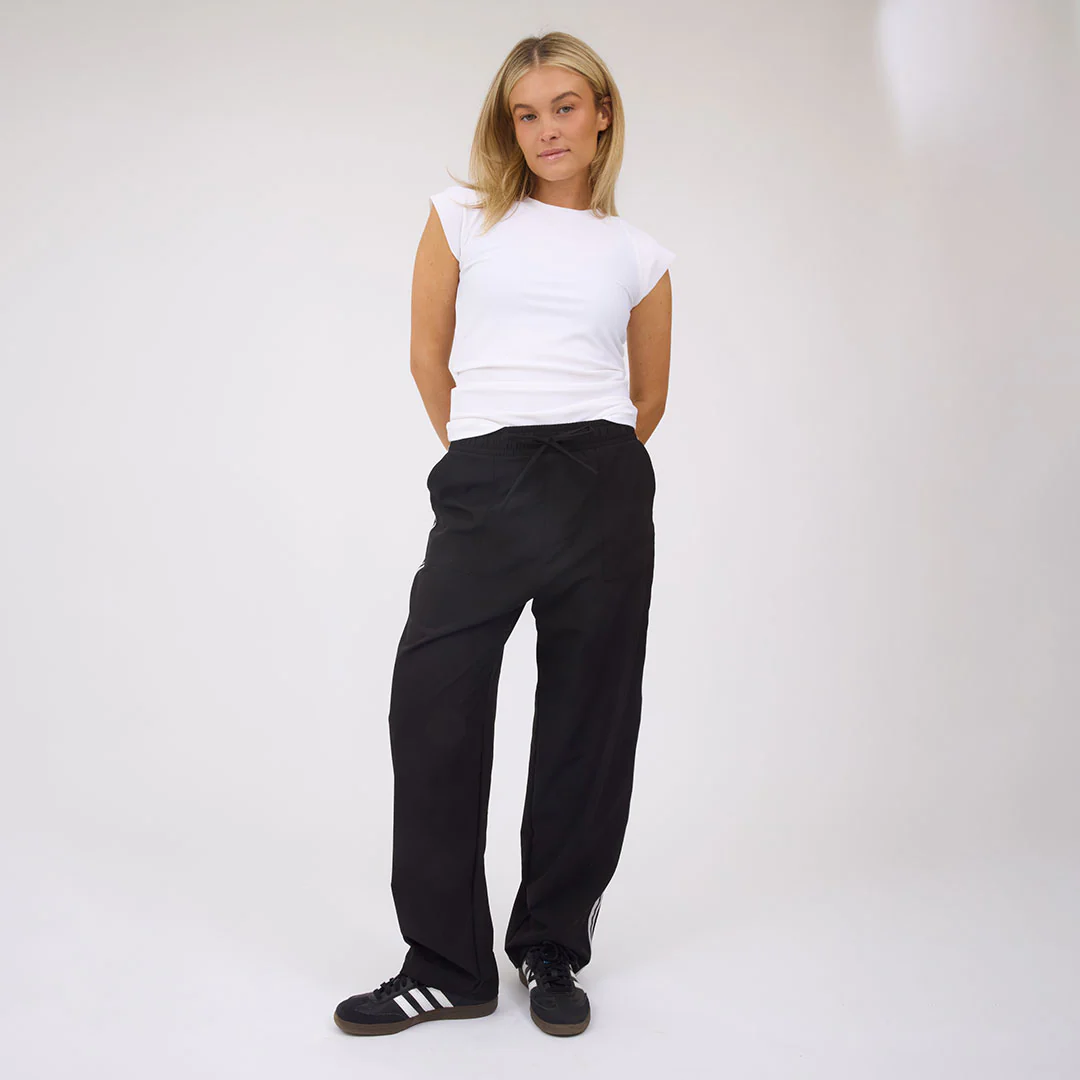 Trouser Track Pants, Black and White Stripe - Image 2