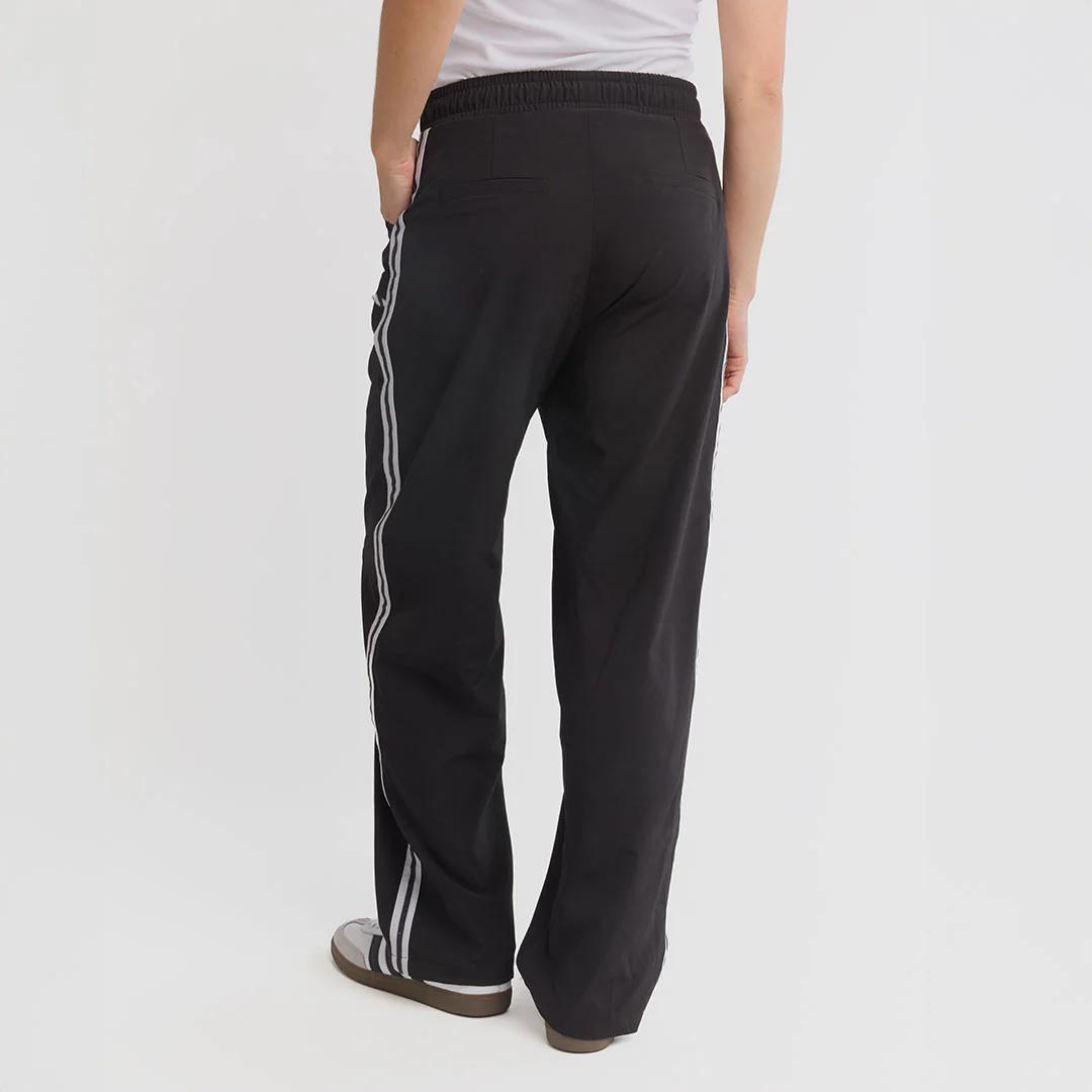 Trouser Track Pants, Black and White Stripe - Image 8