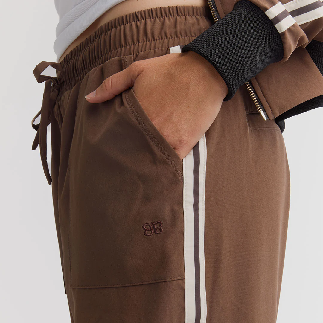 Trouser Track Pants, Coffee and Sugar Stripe - Image 6