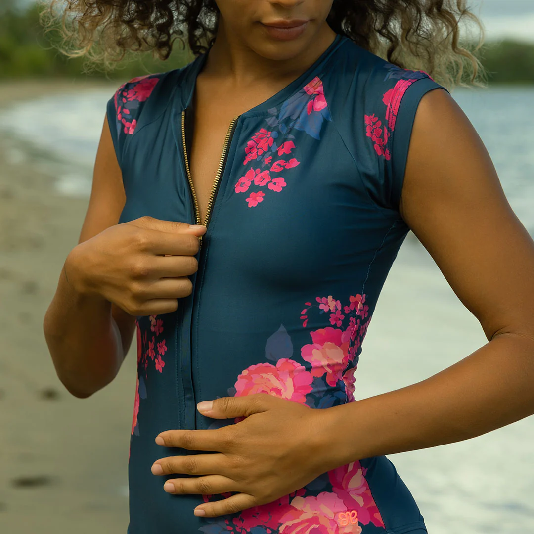 Tuxedo One-Piece, Suva Floral - Image 3
