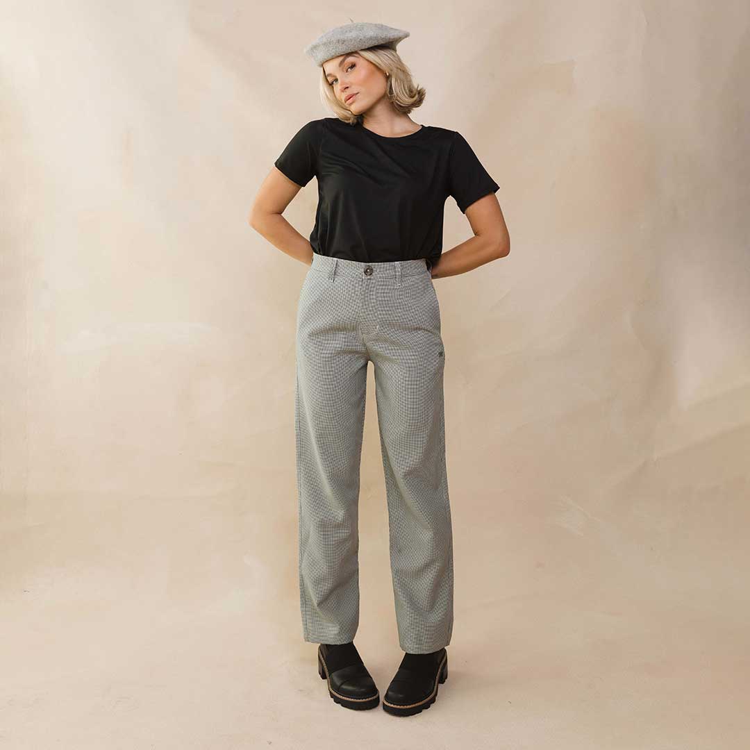 Tuxedo Pants, Green and Black Houndstooth - Image 7