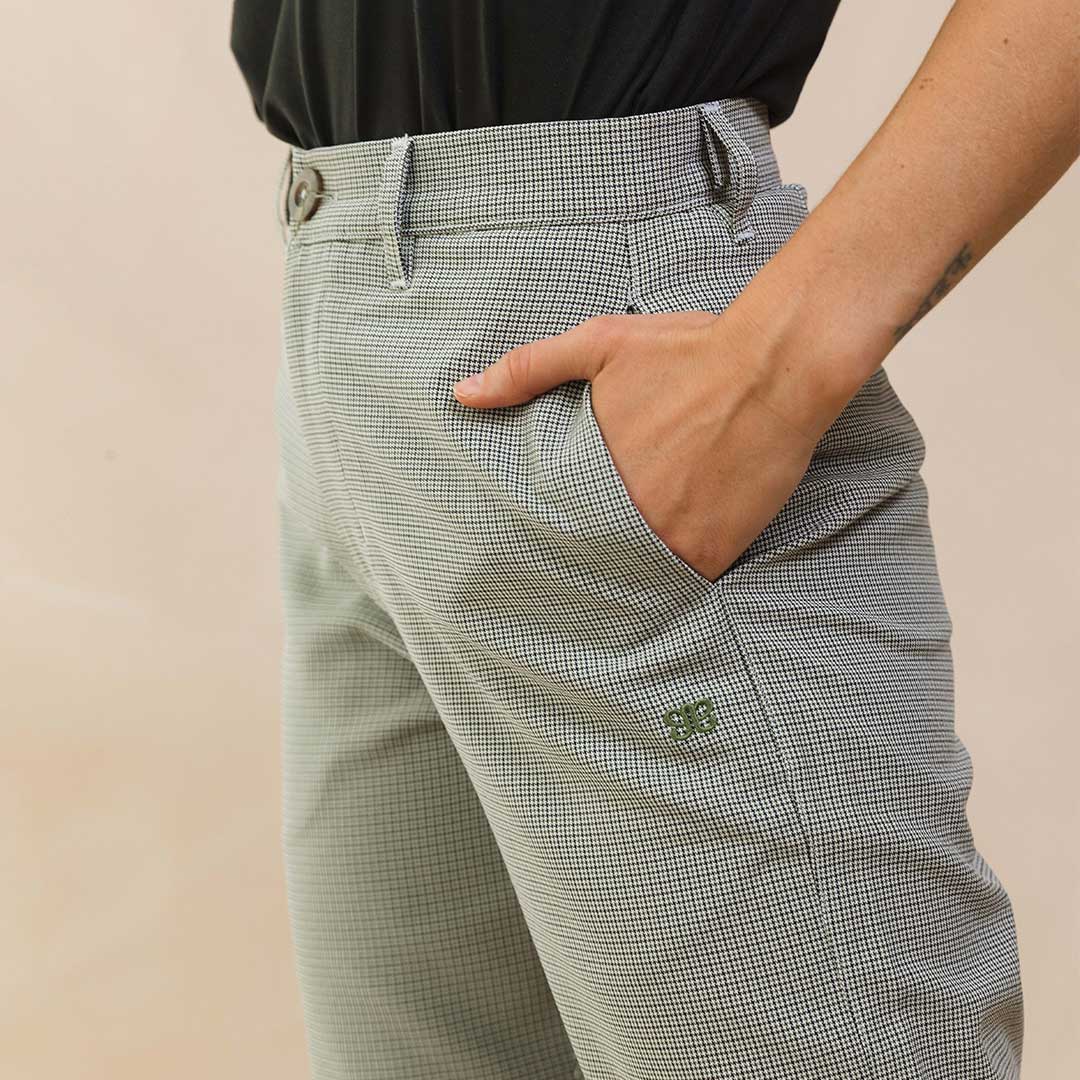 Tuxedo Pants, Green and Black Houndstooth - Image 8
