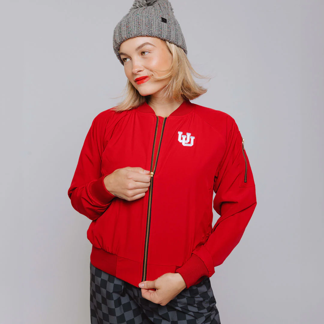 Utah Bomber Jacket, Crimson - Image 3