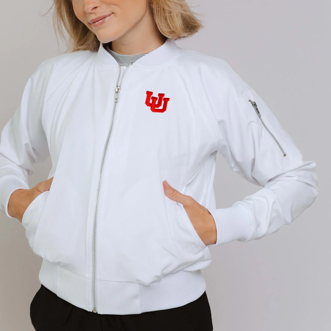 Utah Bomber Jacket, White - Image 2