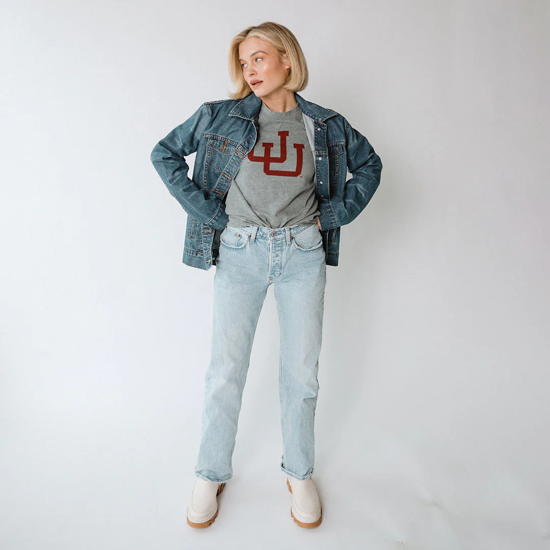 Utah Boyfriend Tee, Grey - Image 9