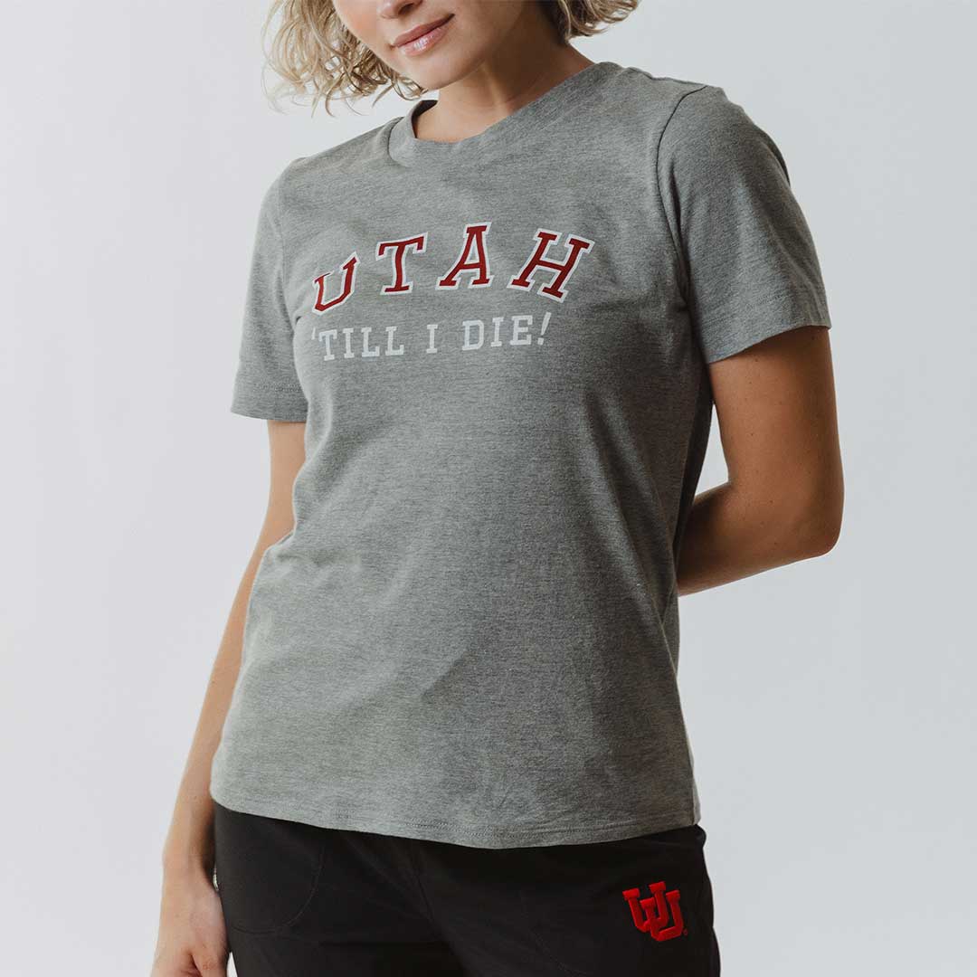 Utah Boyfriend Tee, Grey Till I Die - Image 3