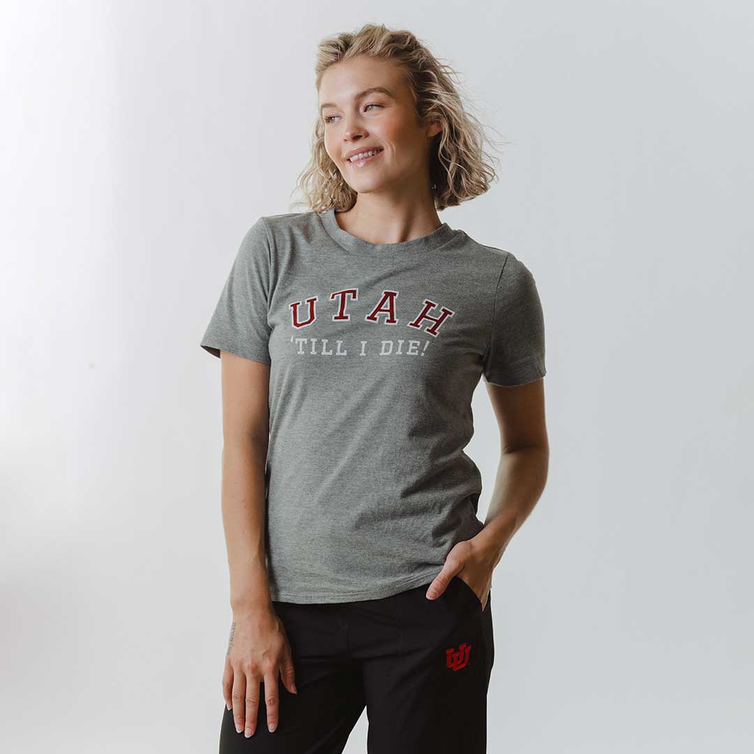 Utah Boyfriend Tee, Grey Till I Die - Image 5