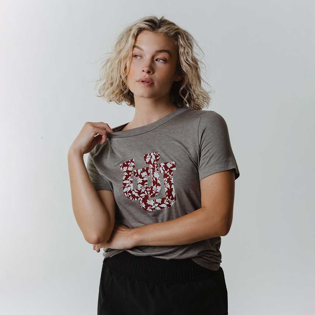 Utah Boyfriend Tee, Grey U of U - Image 4