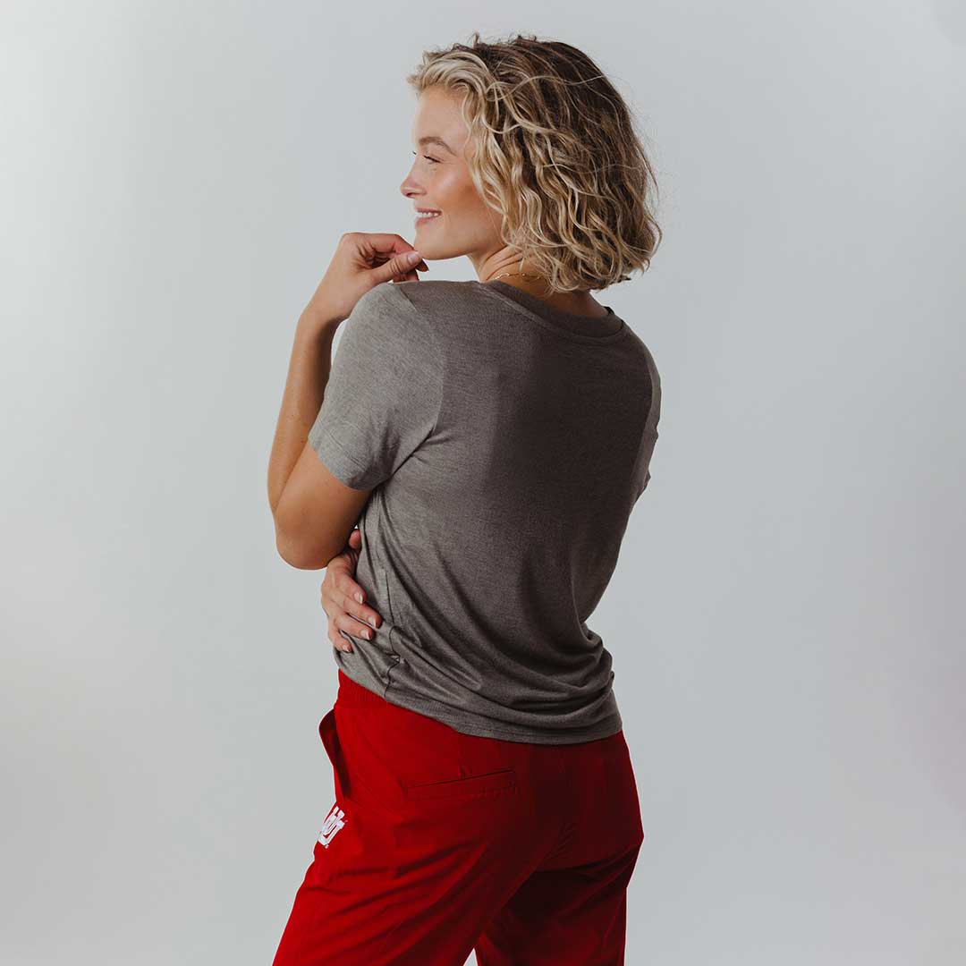 Utah Boyfriend Tee, Grey U of U Football - Image 2