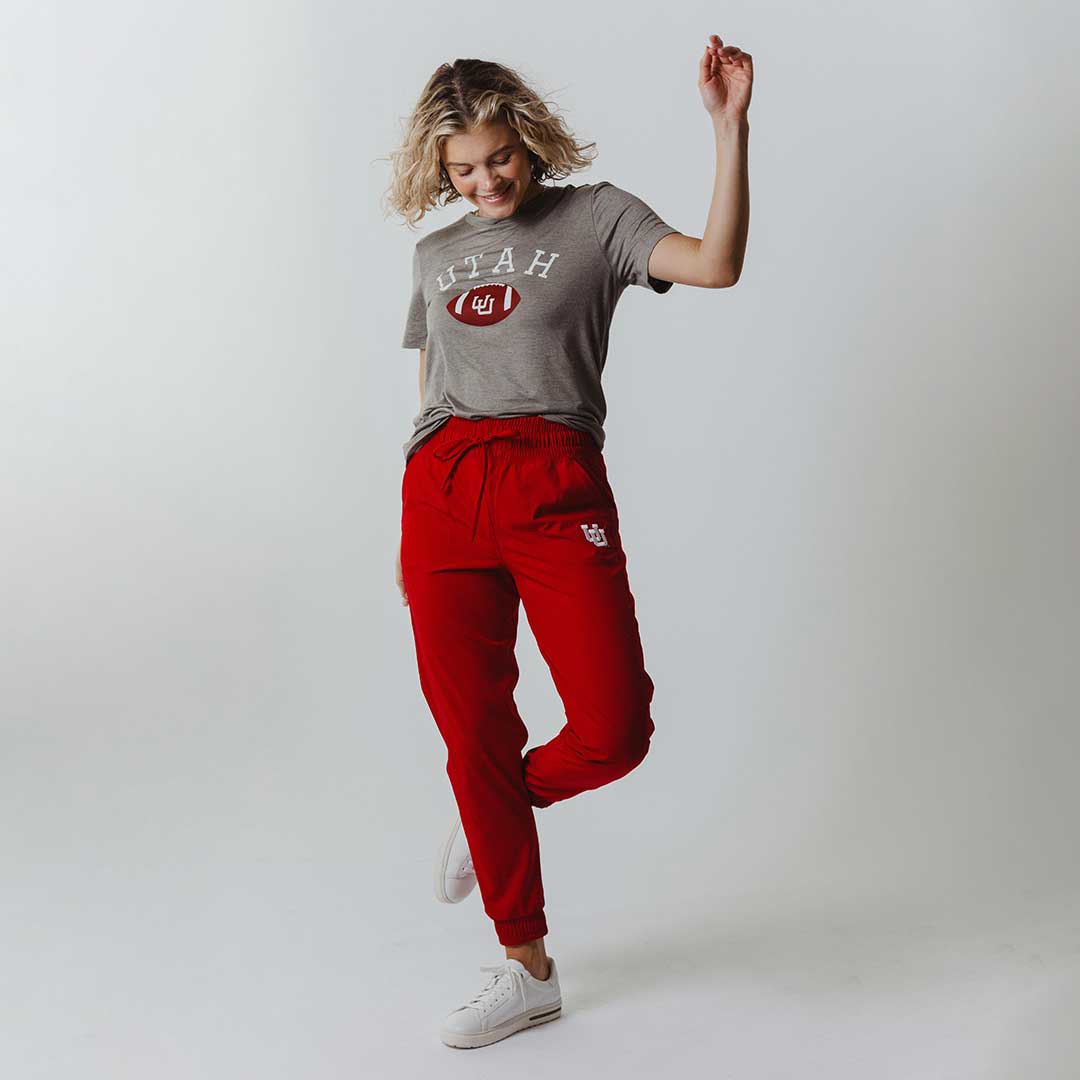 Utah Boyfriend Tee, Grey U of U Football - Image 5