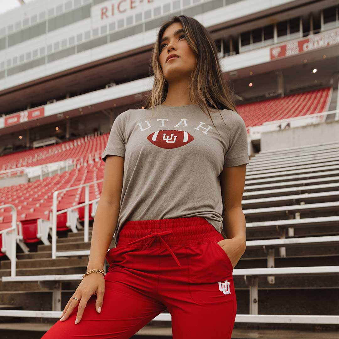 Utah Boyfriend Tee, Grey U of U Football - Image 7