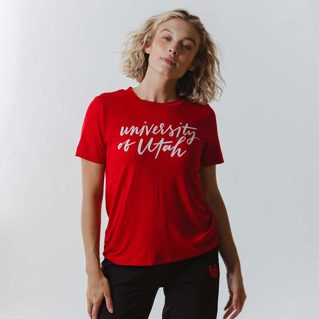 Utah Boyfriend Tee, Red University - Image 4