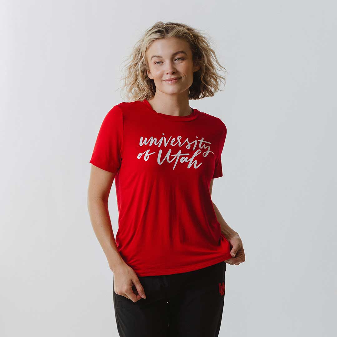 Utah Boyfriend Tee, Red University - Image 6