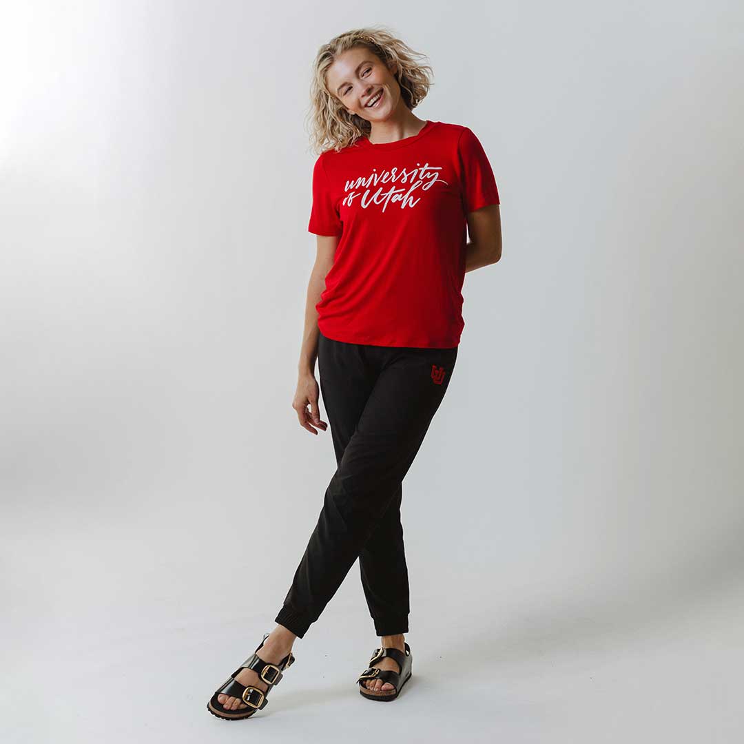 Utah Boyfriend Tee, Red University - Image 9