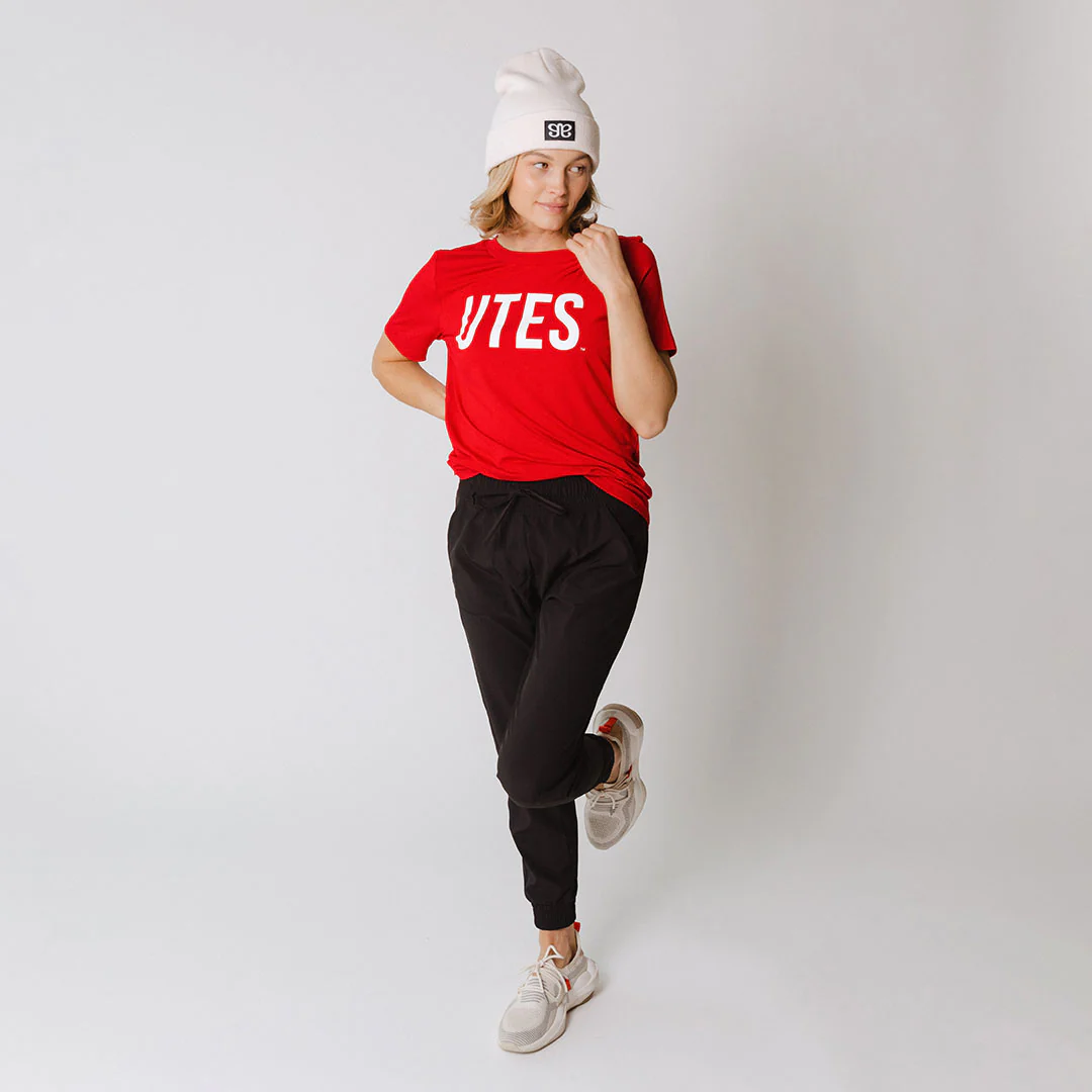 Utah Boyfriend Tee, Red Utes - Image 5