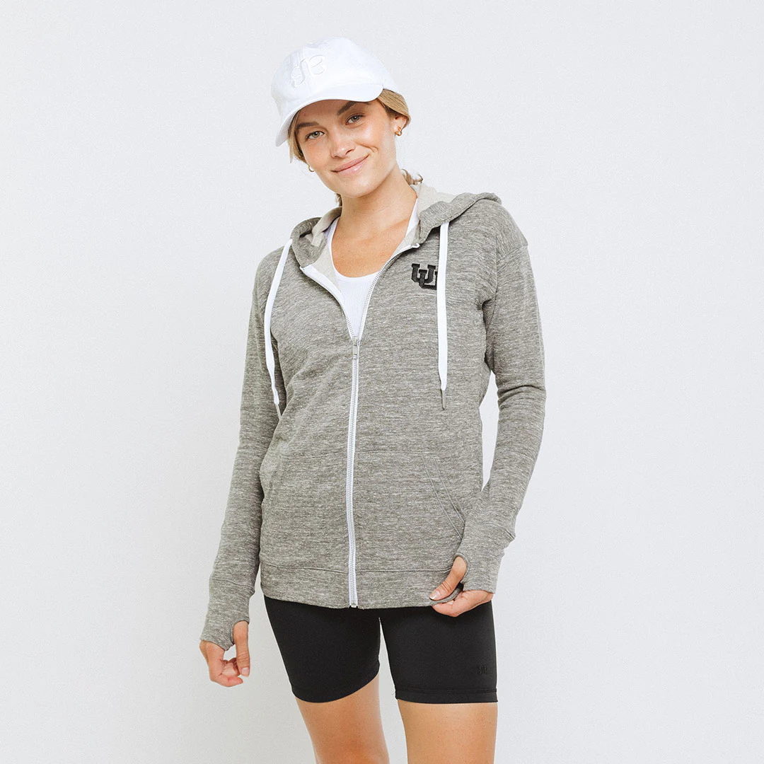 Utah Campus Zip-Up, Heather Grey - Image 5