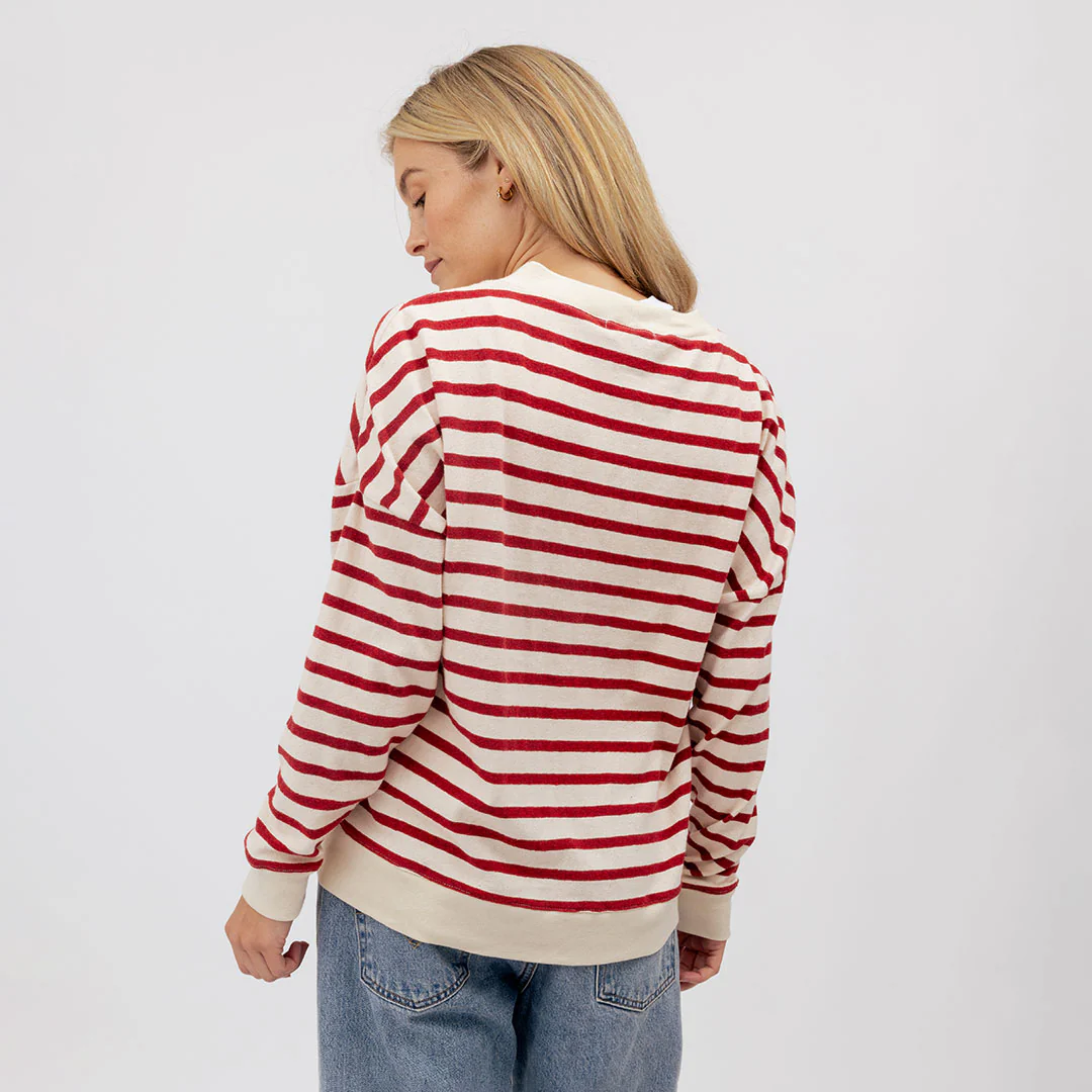 Utah Cardigan, Red Stripe - Image 5