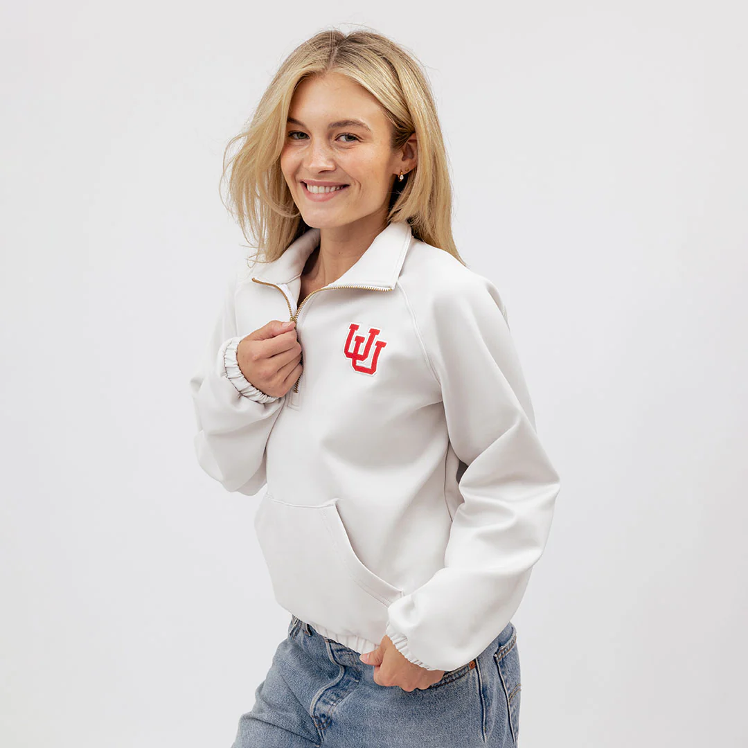 Utah Cinched 1/4 Zip, Tan - Image 3